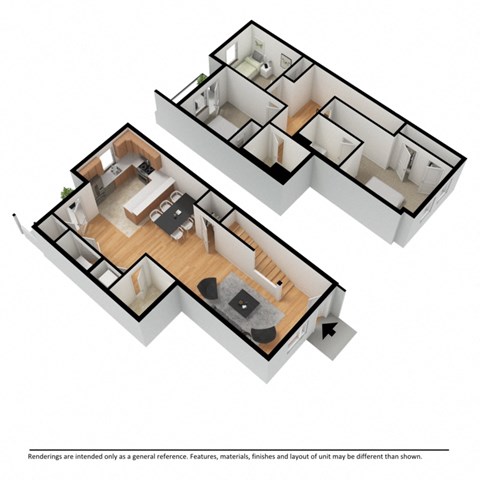 Floor plan for 3 beds, 2.5 baths, 1470 sqft